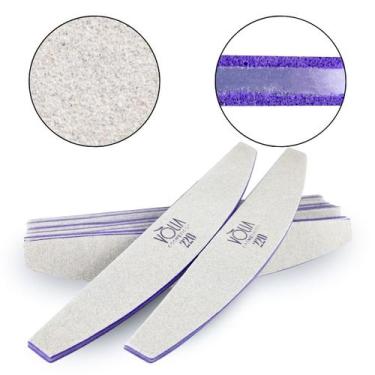 Imagem de Kit 10 Lixas Bumerangue Lavável Vòlia Gramatura 220 Unhas, Lixa de Unh
