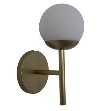 Imagem de Lustre Arandela Bola Globo 12cm Dourado 125 - ILUMINAMUNDO