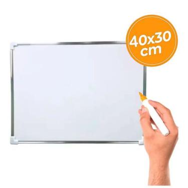 Imagem de Quadro branco lousa escolar escritório 40x30cm com moldura - Rio Tijuc