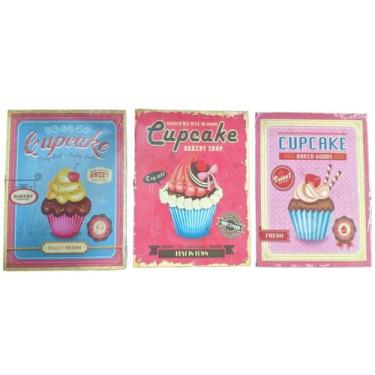 Imagem de Jogo quadro placa decorativa MDF variados c/3 - Fafa