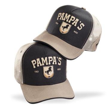 Imagem de Boné Trucker Telinha Masculino Feminino Estilo Cowboy Pampas Country, 