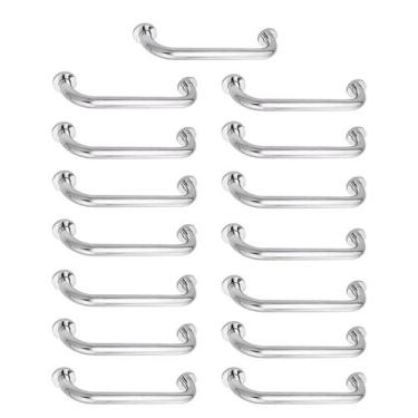 Imagem de Alça de Apoio Inox Kit 15 Unidades Barra 30cm Deficiente Idoso Gestant