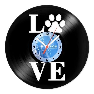 Imagem de Relógio De Parede Disco Vinil Animais - Love Pets - VAN-041 - Modernar