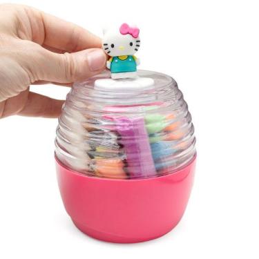Imagem de Massinha Modelar Hello Kitty No Pote 20 Cores + 4 Moldes + Boneca - Le