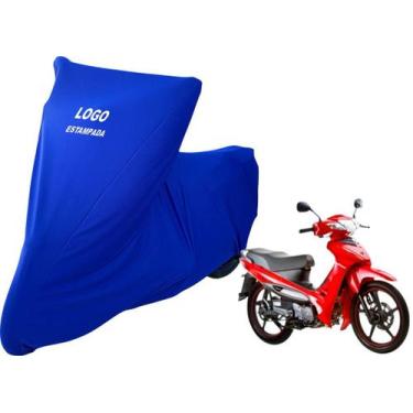 Imagem de Capa De Tecido Helanca Lycra  Para Moto DafraZIG  50CC - Mz, Azul