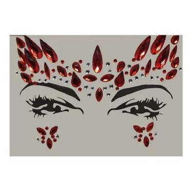 Imagem de Adesivo Carnaval Pedras Tipo Strass Rosto Maquiagem - BLF