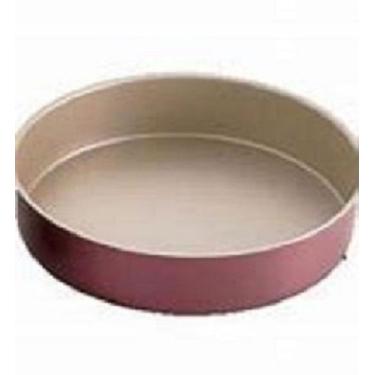 Imagem de Assadeira redonda 24cm aa cereja e bege - ALUMINIO CONTE
