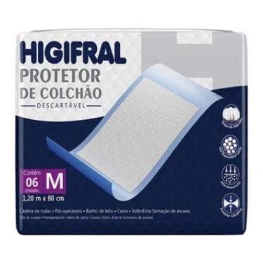 Imagem de Protetor de Colchão Lençol Absorvente Higifral Tamanho M com 6 unidade