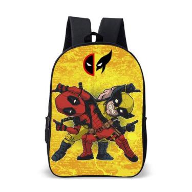 Imagem de Mochila Escolar Avulsa Infantil Unissex Menino e Menina Tema Deadpool 