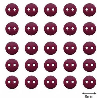Imagem de Botão Small We Care About 6mm - 30 unidades - We  Care About, Vinho