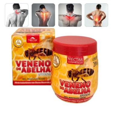 Imagem de Gel Massageador Néctar Cosméticos Pomada de Abelha Pote 200g