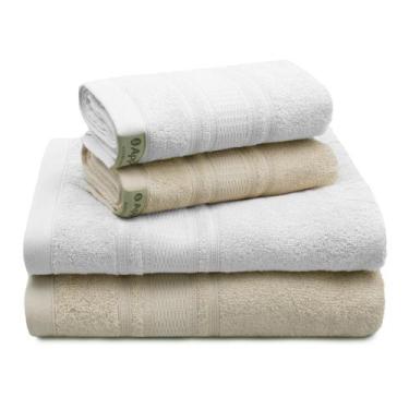 Imagem de Jogo de Toalha Banhão Memphis 4 Peças 100% Algodão Egípcio - Genérico,