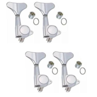 Imagem de 4 Tarraxas Tarrachas em Linha Para Baixo Contrabaixo Cromada - Bell