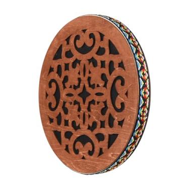 Imagem de Btuty Ocean Drum Instrumento Étnico de Percussão Música Onomatopeica Instrumento Portátil Bateria de Mão Terapia de Som Relaxante Som Água Bétula Tambor de Madeira para Acompanhamento de Desempenho