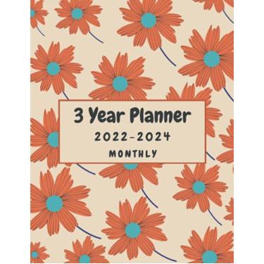 Imagem de Agenda de 3 anos 2022-2024 Mensal: Calendário organizador de 36 meses | Agenda de 3 anos 2022-2024 Semanal e Mensal | Agenda Mensal de Três Anos... Para Mulheres, Estudantes, Professores, Mães, Meninas.