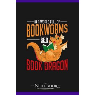 Imagem de Bookworm Fantasy Reading Funny Creature Book Dragon Notebook: 120 pages 6x9 inches| Gratitude Journal Notebook Gift For All Ages All Genders