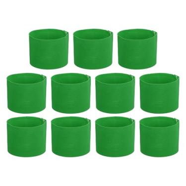Imagem de PATIKIL Braçadeira de Capitão de Futebol, 11 Peças, Bandas de Braço de Capitão Elásticas de Futebol, Braçadeiras de Capitão Esportivas para Jovens Adultos Treinamento de Equipe de Futebol Verde Grama