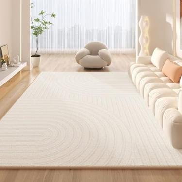 Imagem de Tapete listrado bege minimalista, luxo, enorme, grande, decoração para sala de estar, tapetes confortáveis, fáceis de limpar, cabeceira, quarto, YHT030,2,A,300x400CM