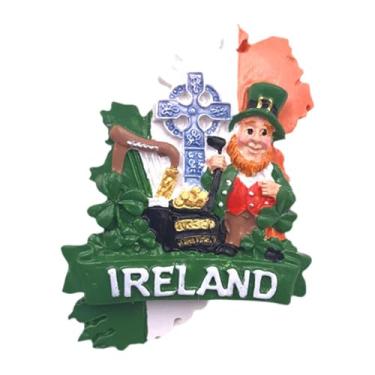 Imagem de Almencla Adesivo de parede europeu 3D para geladeira, adesivo colecionável de resina para geladeira, lembrança, adesivo para porta de armário de cozinha e casa