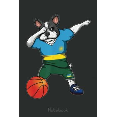 Imagem de Dabbing French Bulldog Rwanda Basketball Fans Sport Notebook: A blank lined basketball notebook 6x9 in 110 Pages that makes a fun basketball gift for ... women's basketball, team basketball gifts