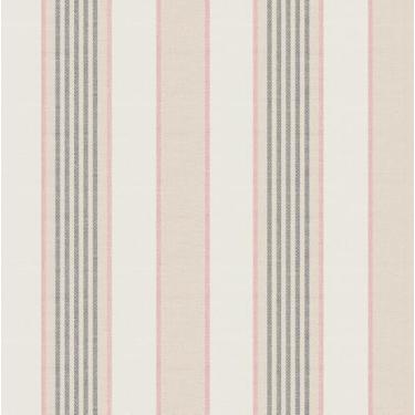 Imagem de RollsRolla Papel de parede moderno listrado rosa e bege para quarto de meninas e berçário, papel de parede autoadesivo para parede de destaque, papel de parede peculiar e fofo para quarto e sala de