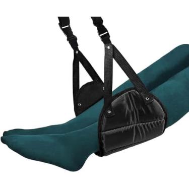 Imagem de Apoio para os pés, apoio para os pés de avião feito com espuma de memória premium, apoio de pé portátil para viagem e apoio para os pés, descanso para os pés, descanso para os pés, descanso para os pés, rede para os pés, preto, Preto, Memory Foam, 1