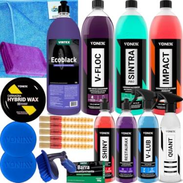 Imagem de Kit Limpeza Automotiva Profissional Produtos Vonixx