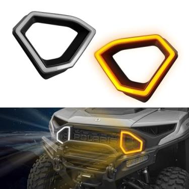 Imagem de LitMiRaCle Luz de destaque de grade frontal de LED para Polaris Ranger XD 1500, luzes de assinatura auxiliar Fascia com DRL e lâmpadas amarelas para Polaris Ranger Crew/XD 1500 2024 acessórios, 2