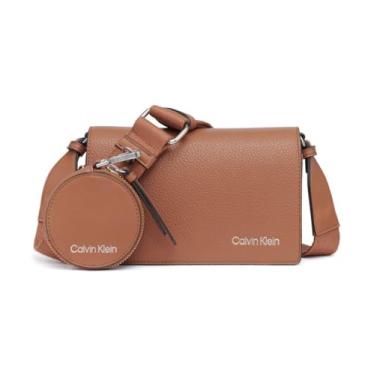 Imagem de Calvin Klein Bolsa transversal Millie com compartimento triplo para câmera, caramelo, tamanho único, Caramel, One Size