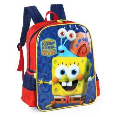 Imagem de Mochila Escolar Infantil G Bob Esponja Kamp Koral - Luxcel