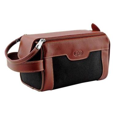 Imagem de Bolsa / Necessaire OFFIDA em Nylon c/ Couro Galvani, Pinhão
