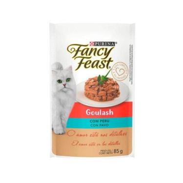 Imagem de Kit Ração Úmida para Gatos Fancy Feast Goulash Peru 15 Pacotes - PURIN