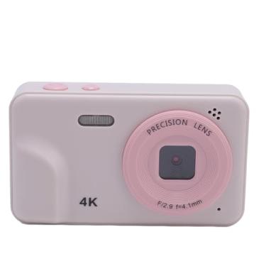 Imagem de Câmera Digital, 5x Zoom Time Stamp Anti Shake, Câmera Digital de 1080p 48MP para Crianças Com Tela IPS de 2 Polegadas, Câmera Pequena Compacta para Aluno Iniciante (PINK)