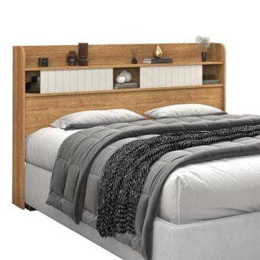 Imagem de Cabeceira Dubai MDF Funcional Portas Correr Tamanhos - Sambare, Queen,