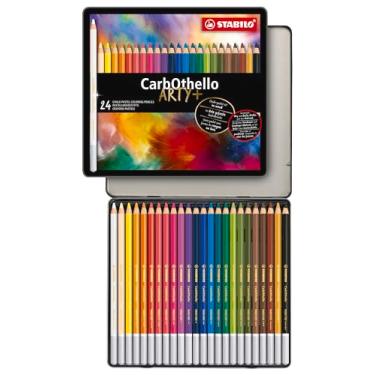 Imagem de Lápis de cor Stabilo CarbOthello giz pastel, conjunto de 4,4 mm, None, 24-Color Set