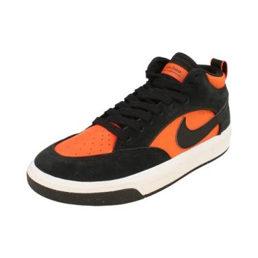Imagem de Nike Tênis de skate SB React Leo (DX4361-400, azul trovão/ouro saturno/amarelo macio), Preto e laranja 002, 37