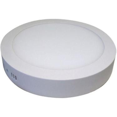 Imagem de Plafon De Led Sobrepor Redondo 18w Branca 6000k (efeito frio) Bivolt -