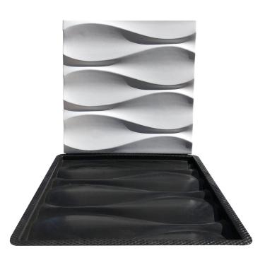 Imagem de Forma 3D Gesso e Cimento ABS - Ondas 28x28cm