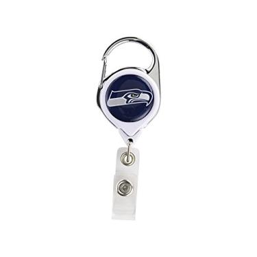 Imagem de Porta-crachá premium retrátil NFL Seattle Seahawks, cor do time, tamanho único