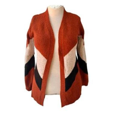 Imagem de Suéter Feminino Longo Quente Tricot Mousse Premium Grosso-Feminino