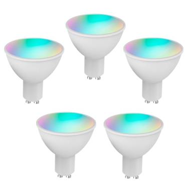 Imagem de Lâmpadas Inteligentes, Rgb w C Lâmpada LED 5W GU10 Dimmível App Light Phone App Controle Remoto Lâmpada Smart Color Alwar (5)