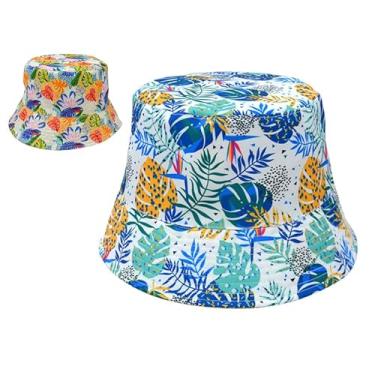 Imagem de Chapéu balde moderno, uso frente e verso, fácil de guardar, chapéu balde unissex, estilo fantasia grafite, modifica o formato do rosto, Floresta tropical, 1-8