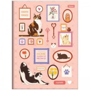 Imagem de Caderno Brochura PEQUENO Smoogies Pets Cachorro e Gato Modelo 2025-80 Folhas (Rosa)