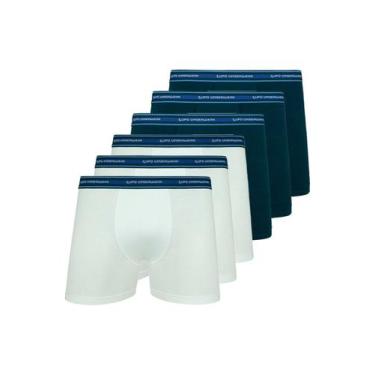 Imagem de Kit com 6 Cuecas Boxer Lupo 523-088, Branco, GG