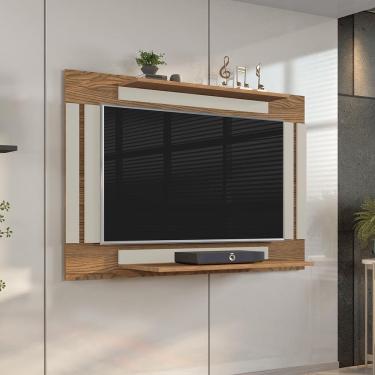 Imagem de Painel Catar Para Tv Até 42 Polegadas Com 2 Prateleiras Nature Com OffWhite