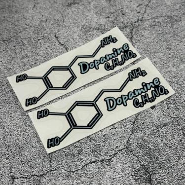 Imagem de Decalques de estilo de carro para adesivo de adrenalina dopamina, capacete, carro, caminhão, triângulo, janela, aplique faça você mesmo, 2 peças (D, 100 x 36 mm)