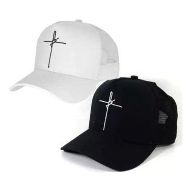 Imagem de Kit 2 Bonés Fé Aba Curva Trucker Snapback Unissex  - CAP