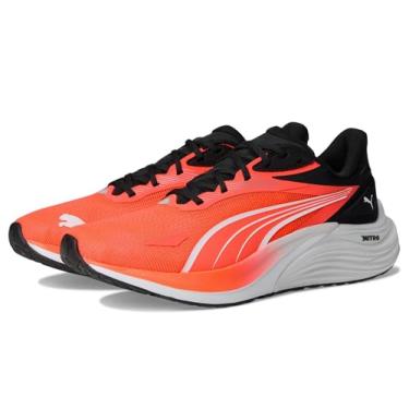 Imagem de PUMA Tênis de corrida masculino Electrify Nitro 4, Vermelho brilhante/PUMA Branco/Pena Cinza, 38
