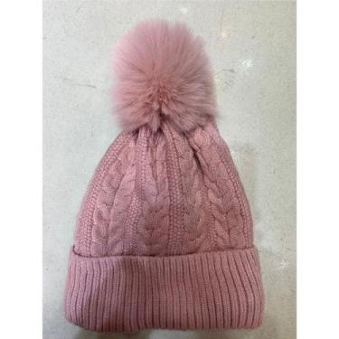 Imagem de Touca Feminina Inverno Toca Forrada Com Pompom De Pelúcia adulto - oem