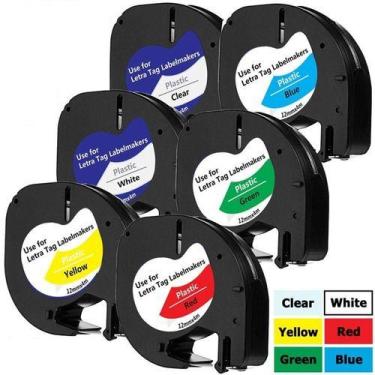 Imagem de Fita Plástica Para Rotuladora Dymo Letratag 4m X 12mm - Label Tape, Br